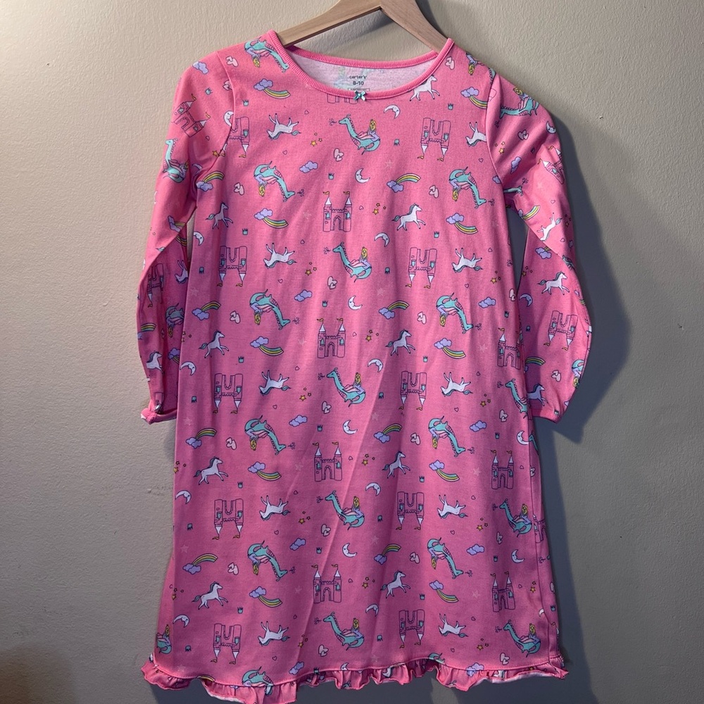 Carters long sleeve nightgown size 8-10